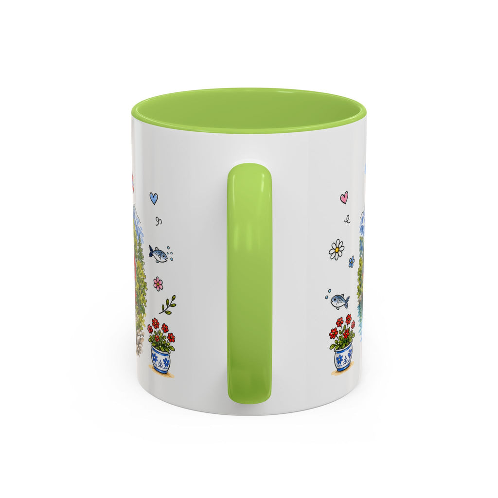 Reine Illustrated Travel Mug | Norway Souvenir Accent Coffee Mug | 11oz 15oz Ceramic Cup