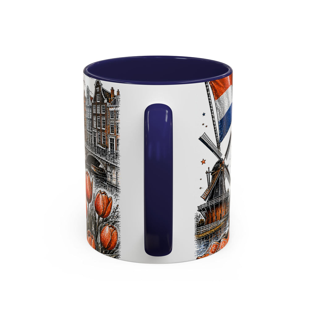 Netherlands Soccer Coffee Mug | World Cup Fan Gift | Accent Color Ceramic 11oz 15oz Match Day Cup