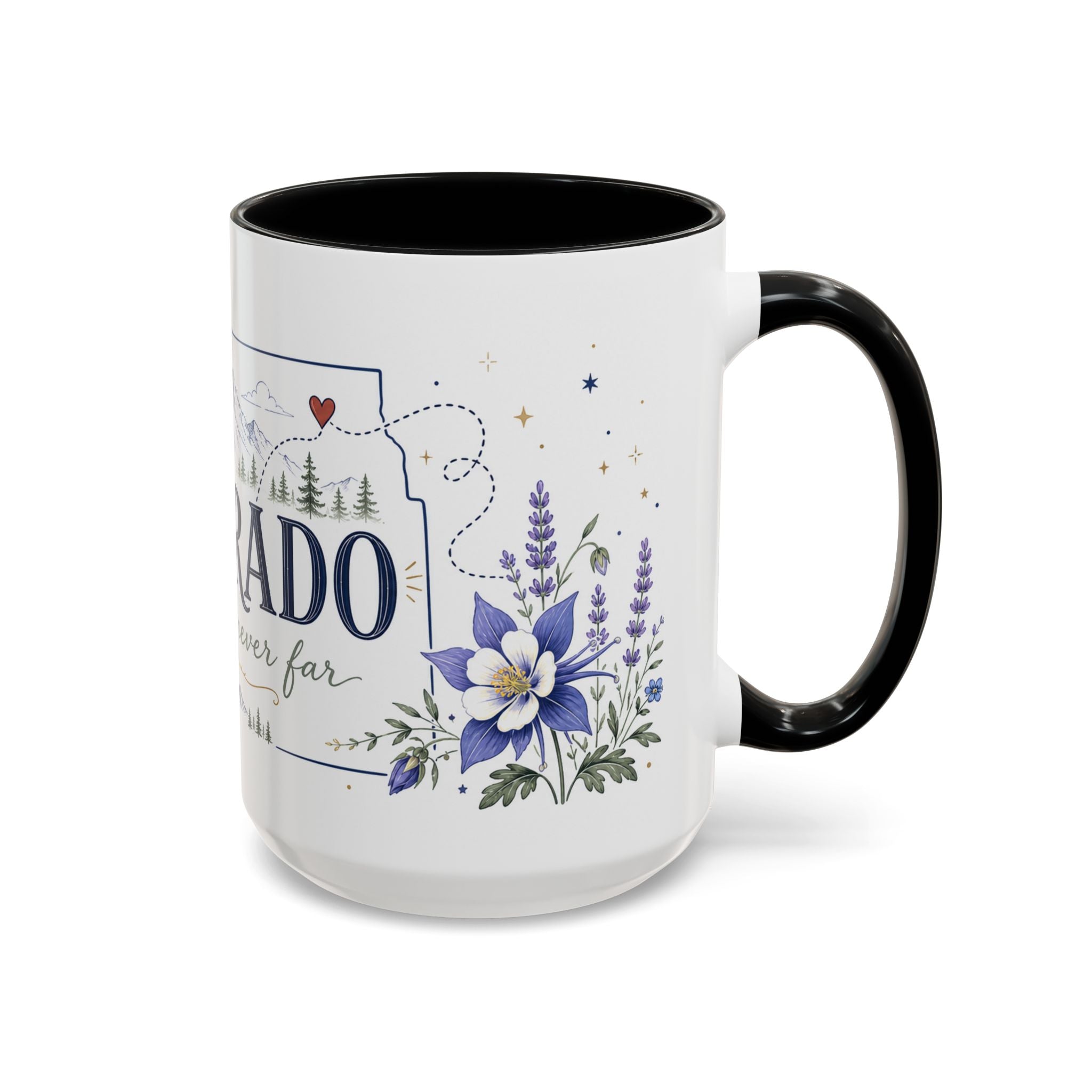 Colorado State Mug | Rocky Mountain Botanical Design | Moving Away Gift