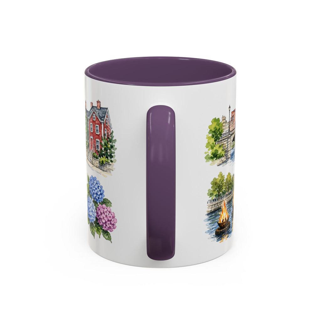 Providence Illustrated Travel Mug | City Souvenir Accent Coffee Mug | 11oz 15oz Ceramic Cup