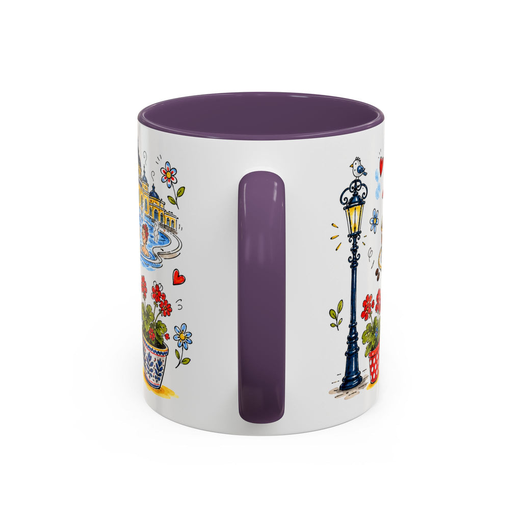 Budapest Travel Mug | European City Souvenir Accent Coffee Mug | 11oz 15oz Ceramic Cup