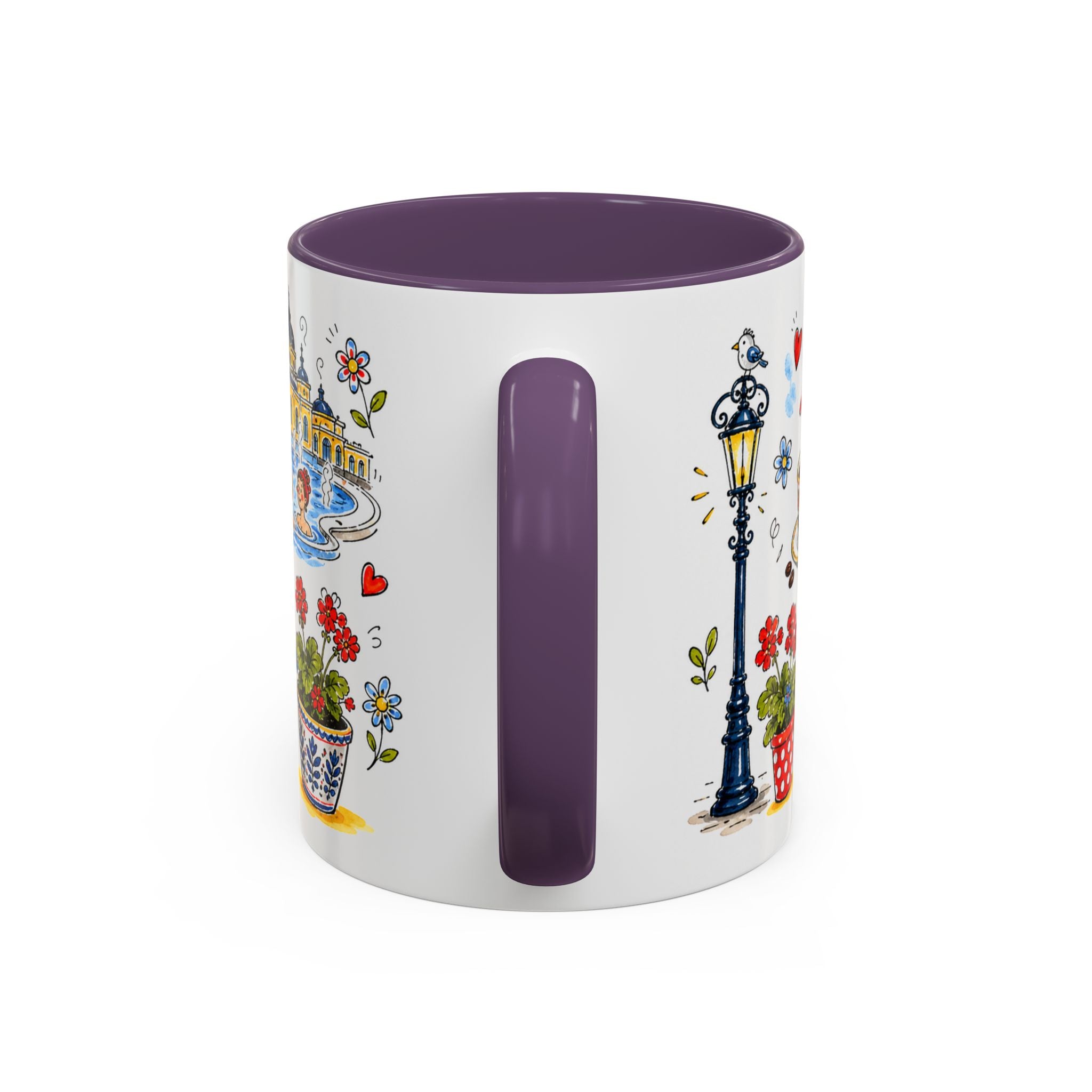 Budapest Travel Mug | European City Souvenir Accent Coffee Mug | 11oz 15oz Ceramic Cup