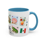 Cancun Coffee Mug | Postage Stamp Collage Mug | Travel Souvenir Accent Cup 11oz 15oz