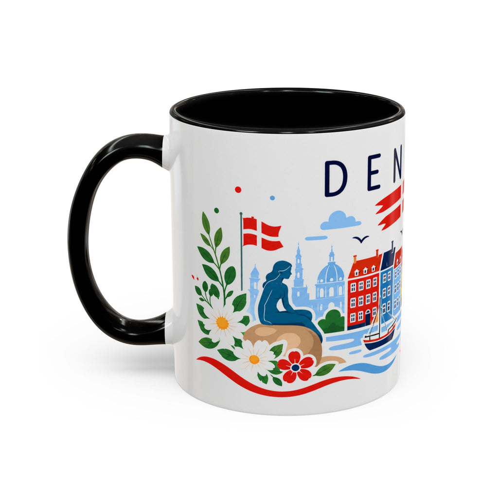 Denmark Coffee Mug | Travel Souvenir Accent Mug | Country Gift Ceramic Cup 11oz 15oz