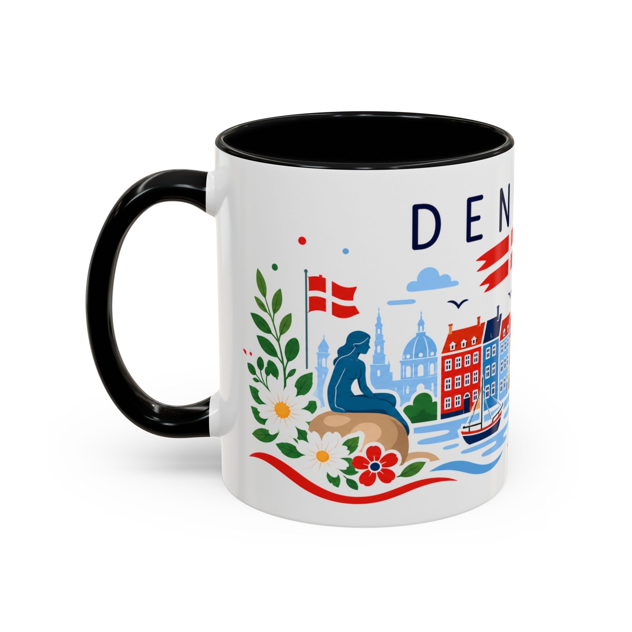Denmark Coffee Mug | Travel Souvenir Accent Mug | Country Gift Ceramic Cup 11oz 15oz