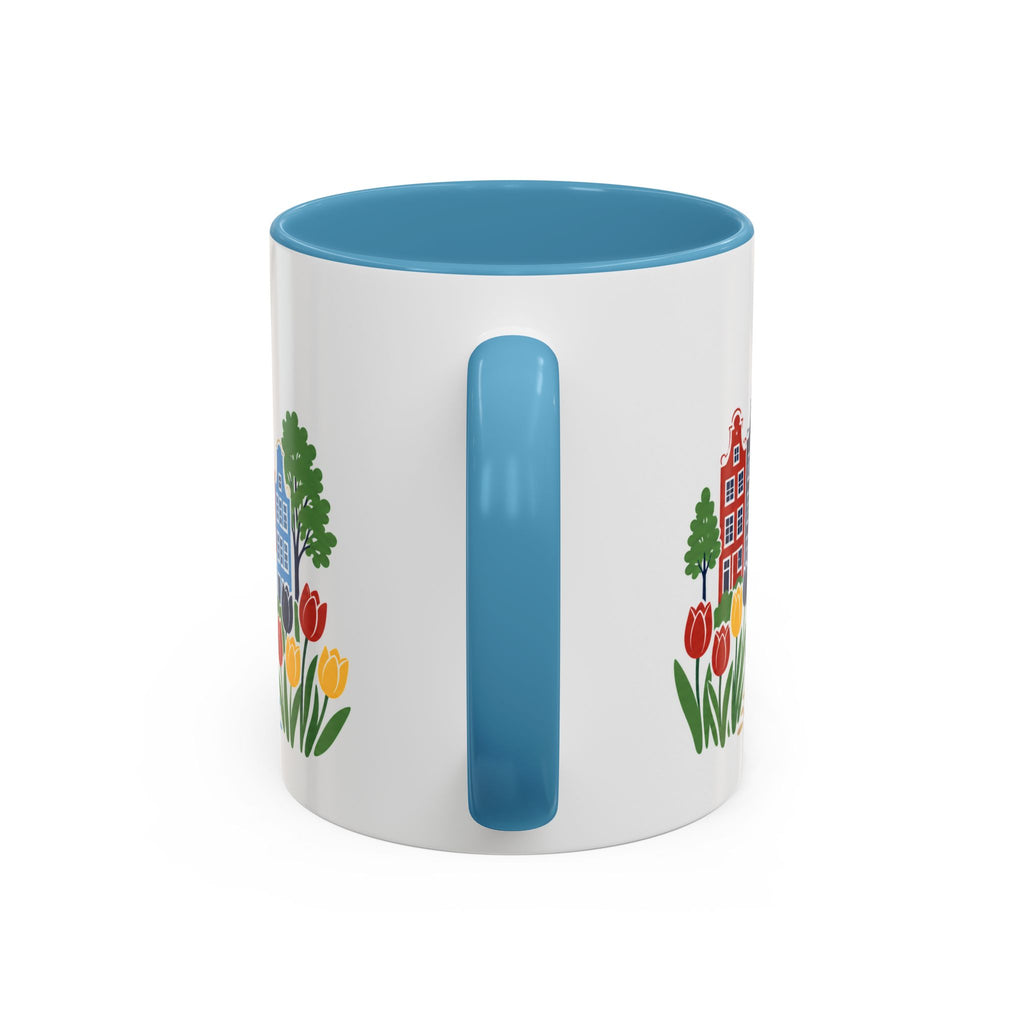 Amsterdam Coffee Mug | Netherlands Travel Souvenir | Porcelain Decal City Gift | 11oz 15oz Accent Mug