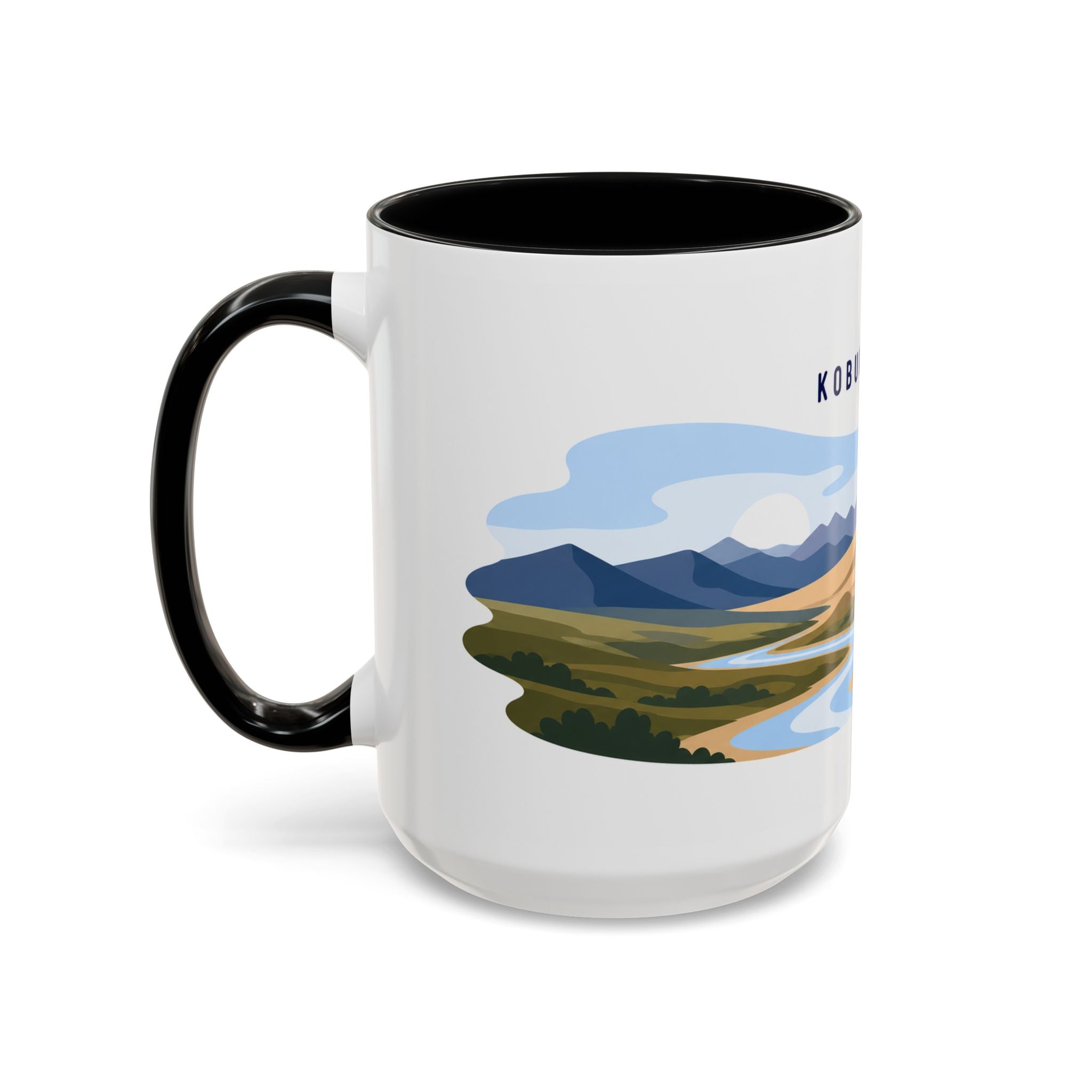 Kobuk Valley National Park Coffee Mug | Solid Color Block Park Souvenir | 11oz 15oz Accent Mug
