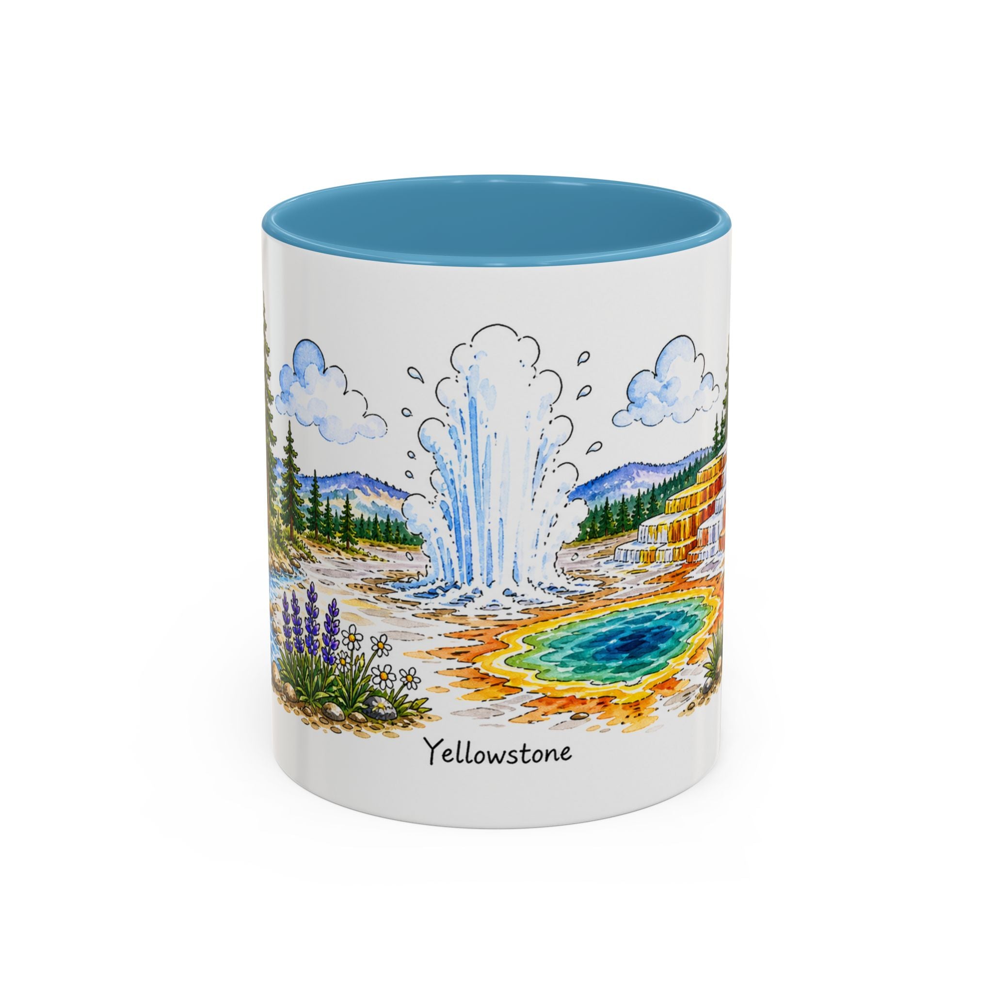 Yellowstone National Park Mug | US Travel Souvenir Accent Coffee Mug | 11oz 15oz Ceramic Cup