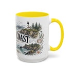 Oregon Coast Mug, Pacific Northwest Travel Souvenir, Bucket List Gift, Accent Ceramic Coffee Mug 11oz 15oz