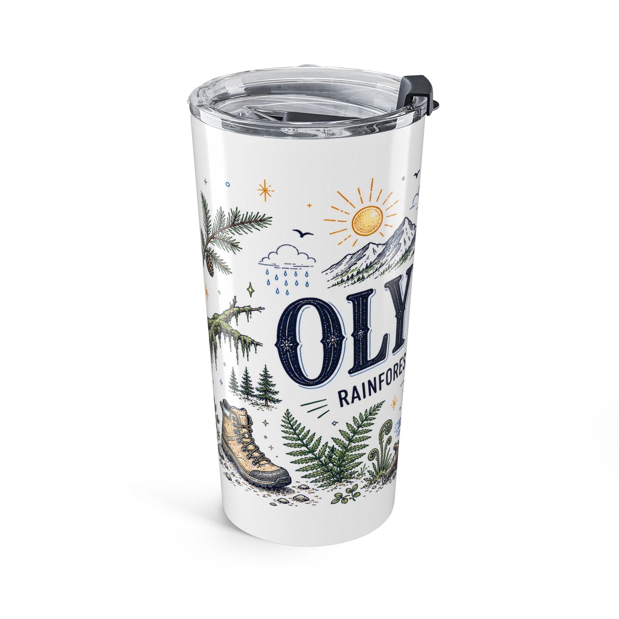 Olympic National Park 20oz Tumbler | Washington Adventure Gift | Insulated Stainless Steel Travel Cup