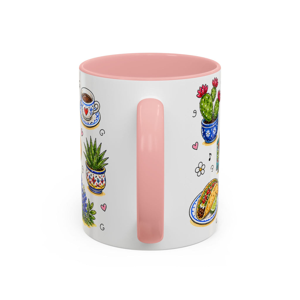 Austin Illustrated Travel Mug | City Souvenir Accent Coffee Mug | 11oz 15oz Ceramic Cup