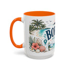 Boracay Coffee Mug | Travel Destination Souvenir Gift | Accent Color Ceramic 11oz 15oz