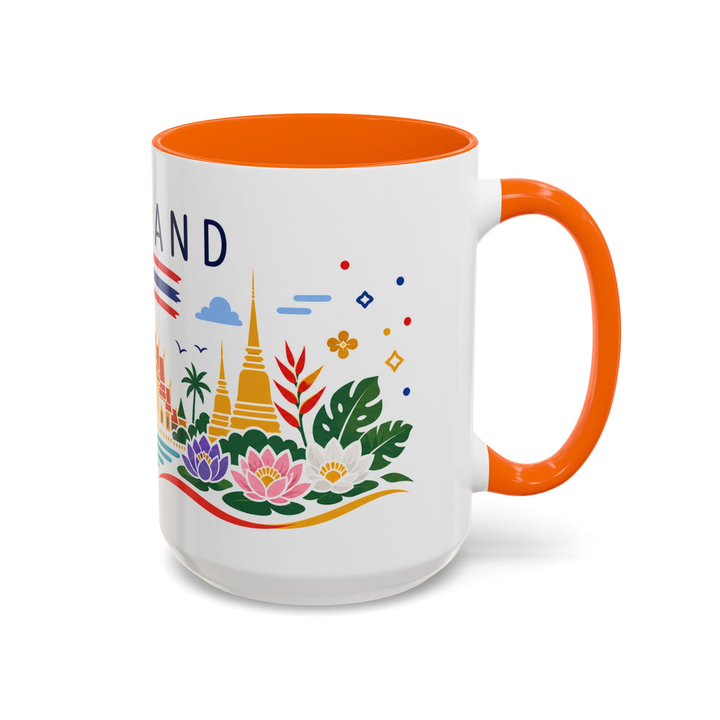 Thailand Coffee Mug | Travel Souvenir Accent Mug | Country Gift Ceramic Cup 11oz 15oz