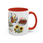 Kansas City Illustrated Travel Mug | City Souvenir Accent Coffee Mug | 11oz 15oz Ceramic Cup