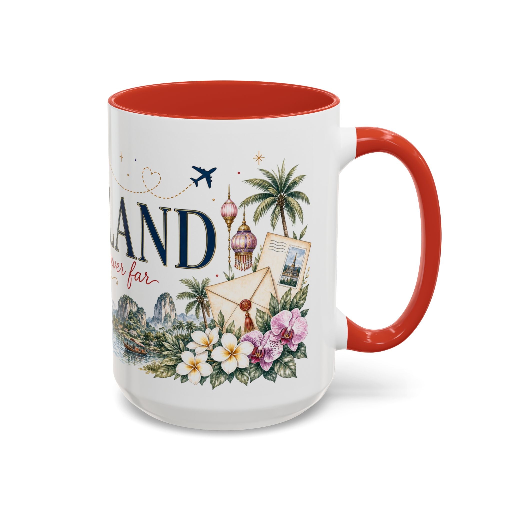 Thailand Home Country Mug | Moving Away Gift | Long Distance Friendship | 11 oz 15 oz Accent Mug