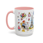 Paris Travel Mug | European City Souvenir Accent Coffee Mug | 11oz 15oz Ceramic Cup