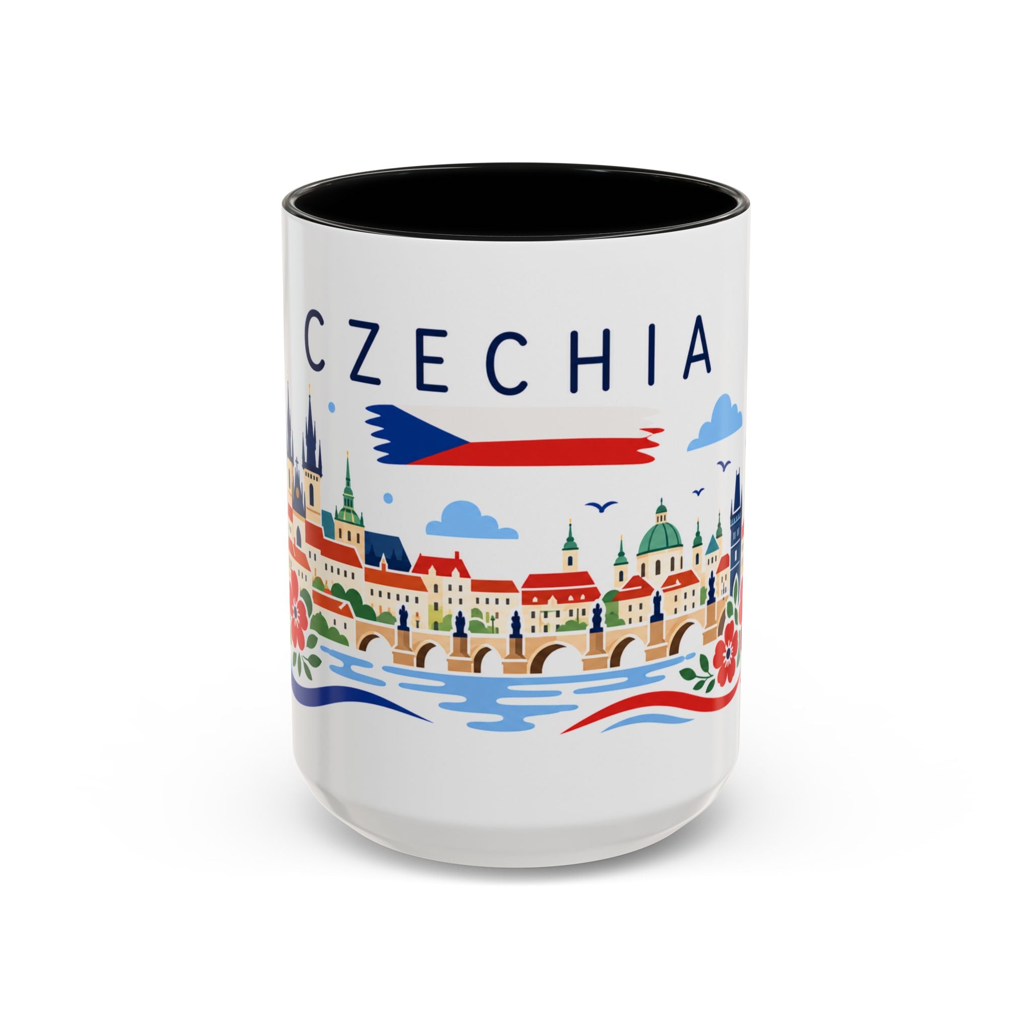 Czechia Coffee Mug | Travel Souvenir Accent Mug | Country Gift Ceramic Cup 11oz 15oz