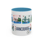 Vancouver Coffee Mug | Postage Stamp Collage Mug | Travel Souvenir Accent Cup 11oz 15oz
