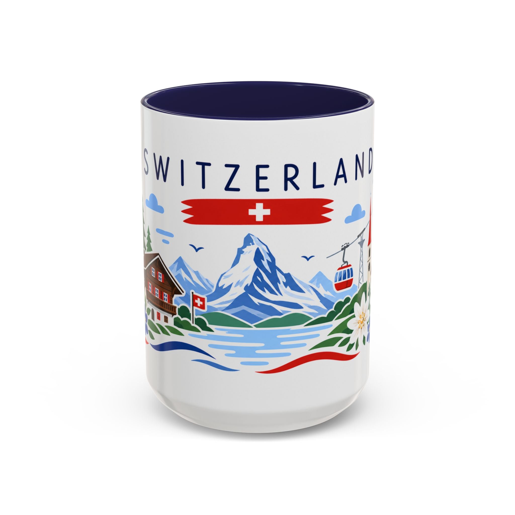 Switzerland Coffee Mug | Travel Souvenir Accent Mug | Country Gift Ceramic Cup 11oz 15oz