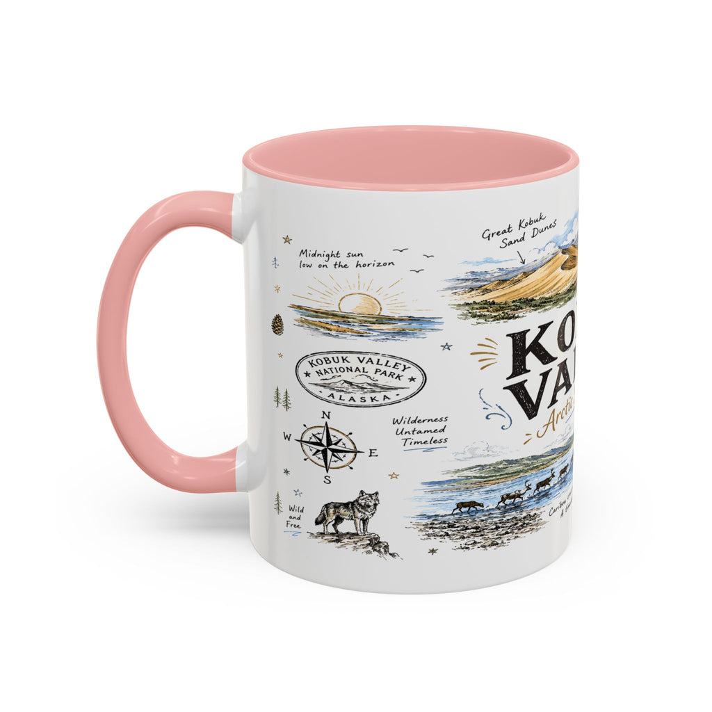 Kobuk Valley National Park Coffee Mug | Alaska Arctic Sand Dunes Gift | Accent Color Ceramic 11oz 15oz