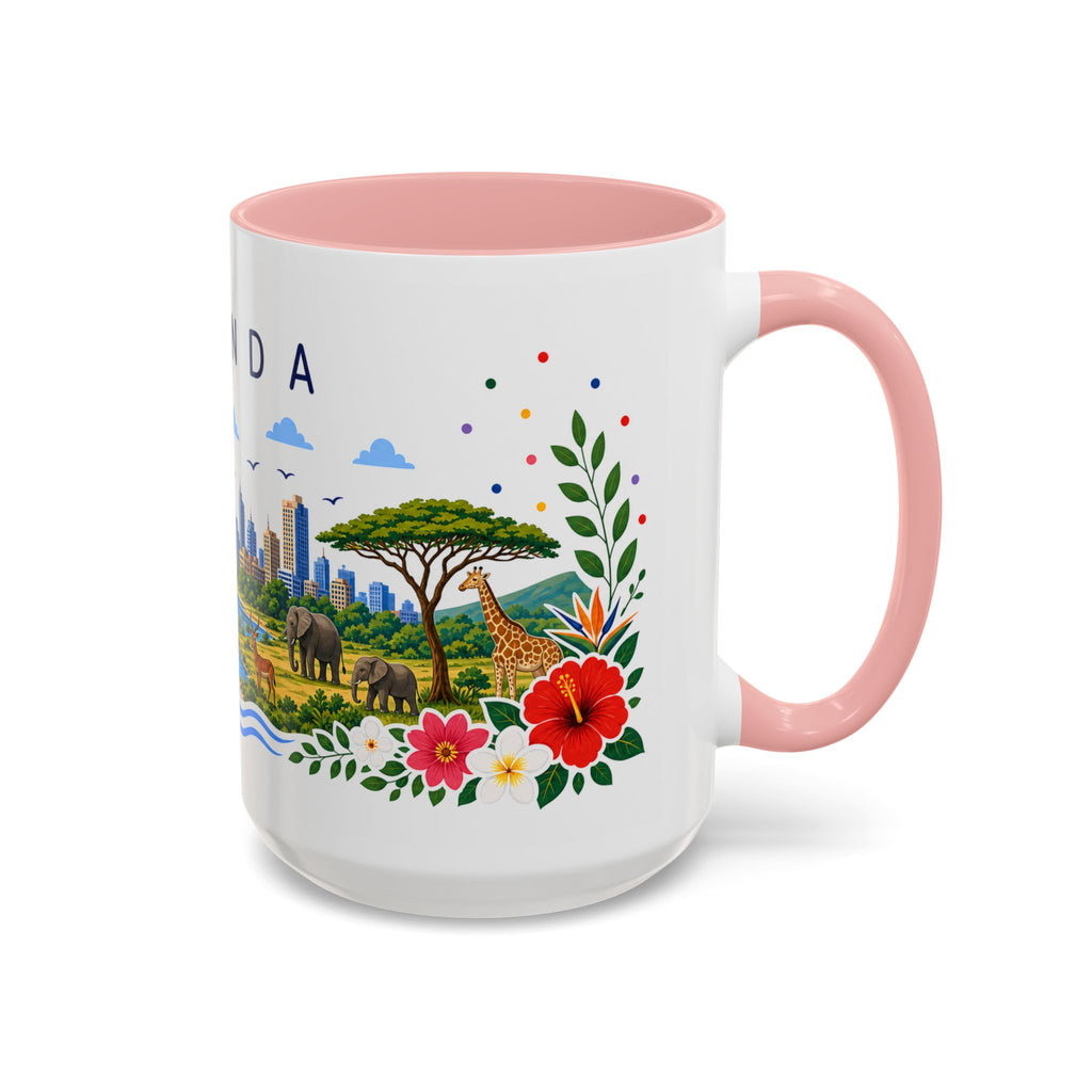 Uganda Coffee Mug | Travel Souvenir Accent Mug | Place Gift Ceramic Cup 11oz 15oz