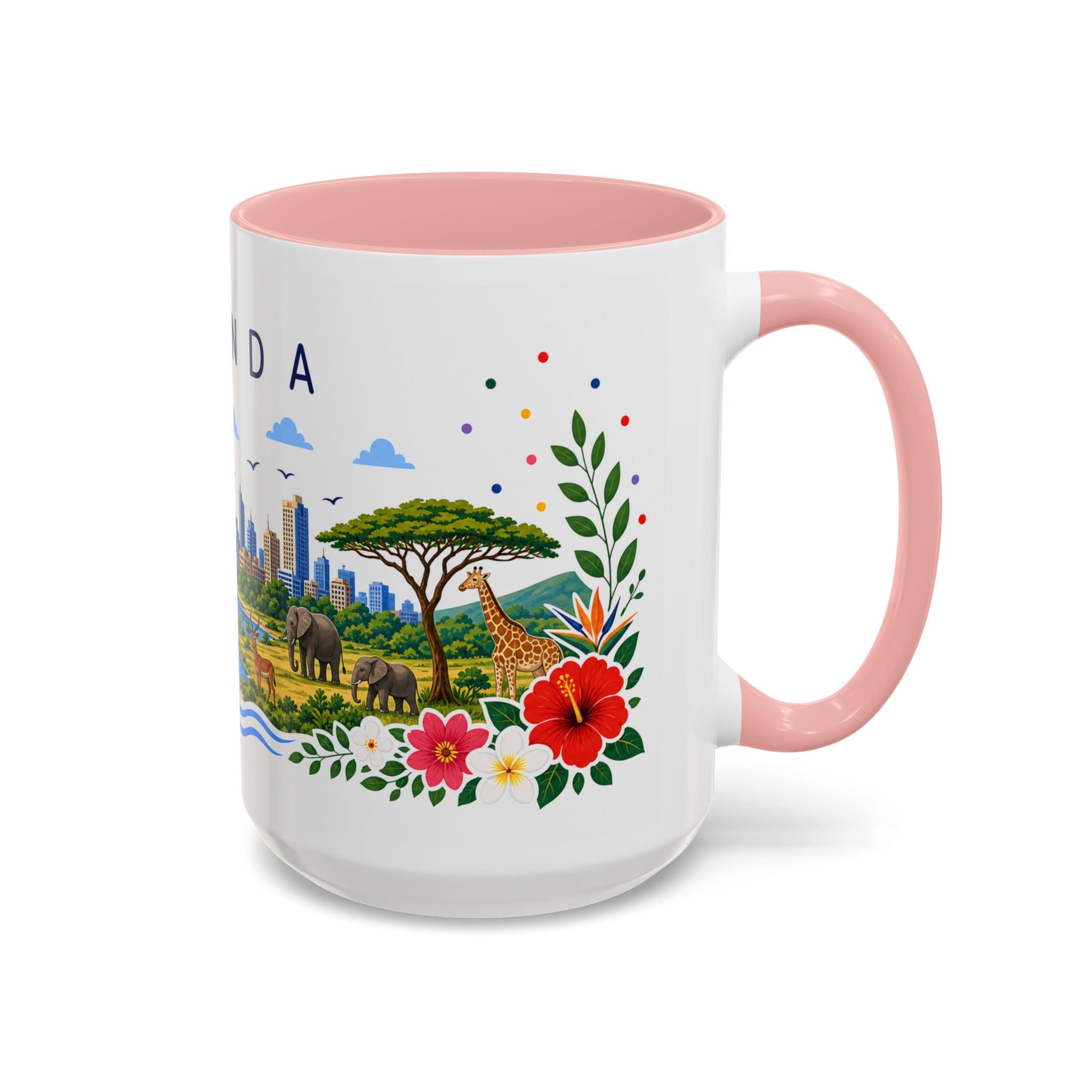 Uganda Coffee Mug | Travel Souvenir Accent Mug | Place Gift Ceramic Cup 11oz 15oz