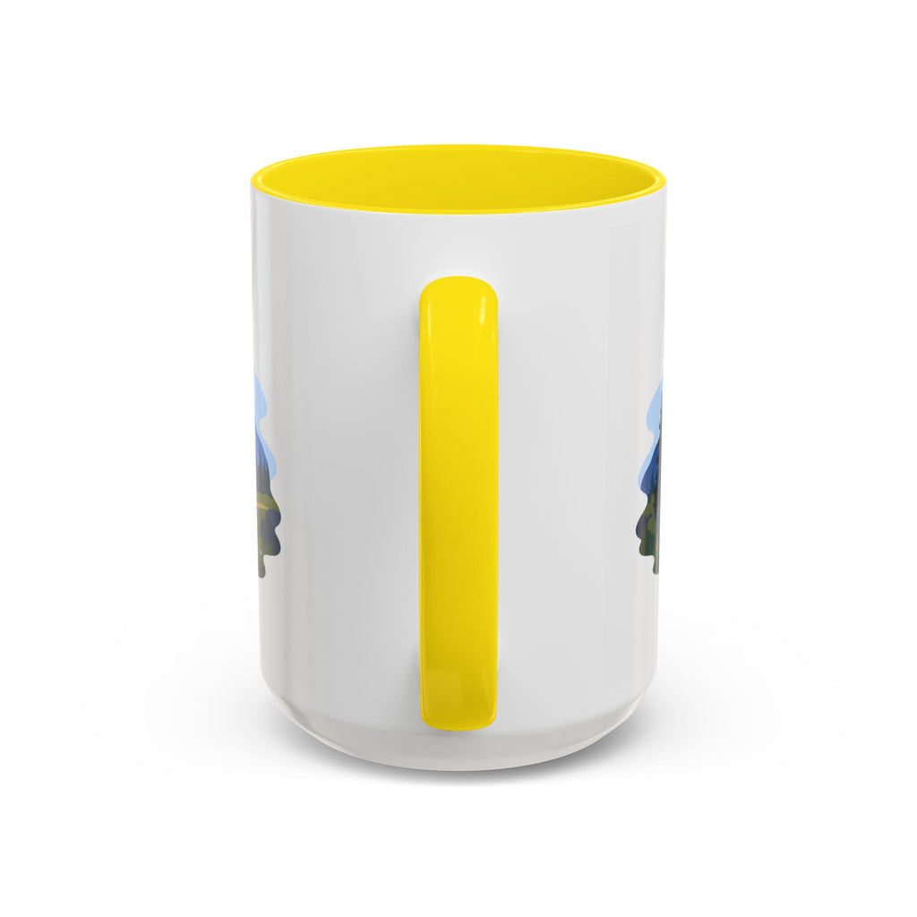 Rocky Mountain National Park Coffee Mug | Solid Color Block Park Souvenir | 11oz 15oz Accent Mug