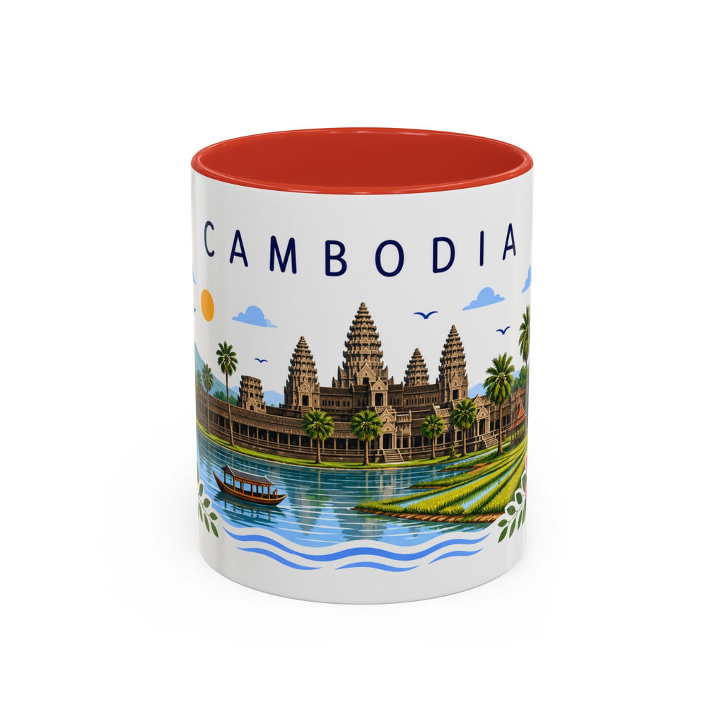 Cambodia Coffee Mug | Travel Souvenir Accent Mug | Place Gift Ceramic Cup 11oz 15oz