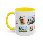 Prague Coffee Mug | Postage Stamp Collage Mug | Travel Souvenir Accent Cup 11oz 15oz