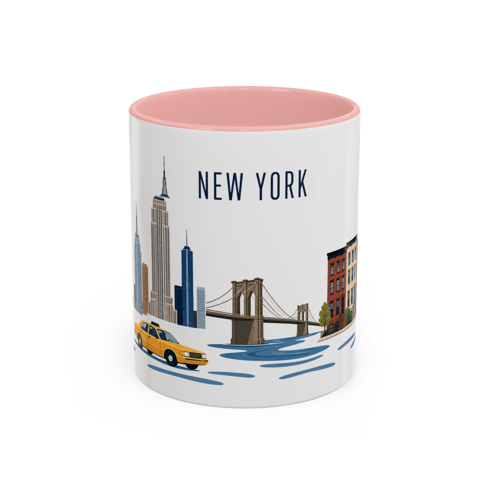 New York Coffee Mug | United States Travel Souvenir | Porcelain Decal City Gift | 11oz 15oz Accent Mug