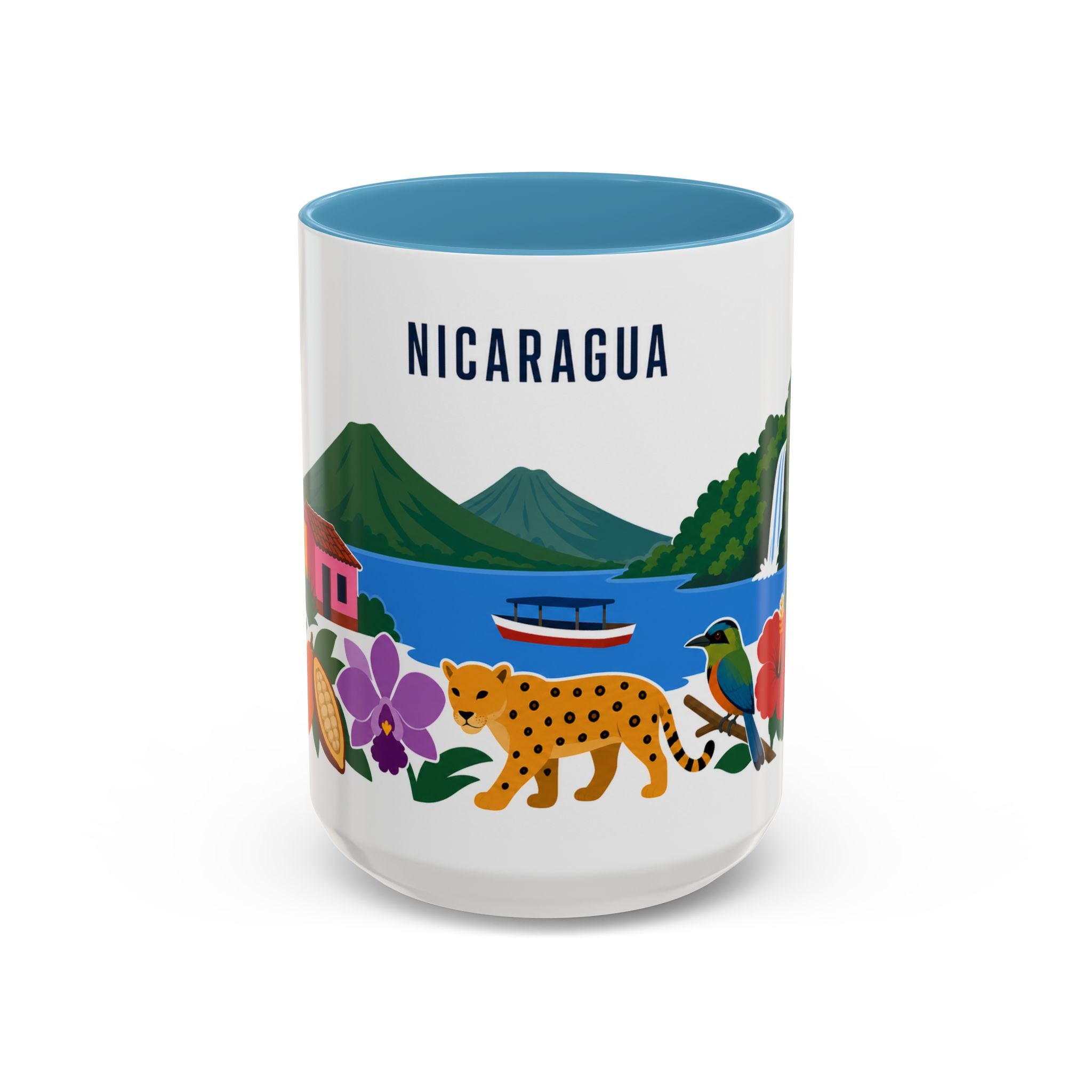 Nicaragua Coffee Mug | Travel Souvenir Accent Mug | Country Gift Ceramic Cup 11oz 15oz
