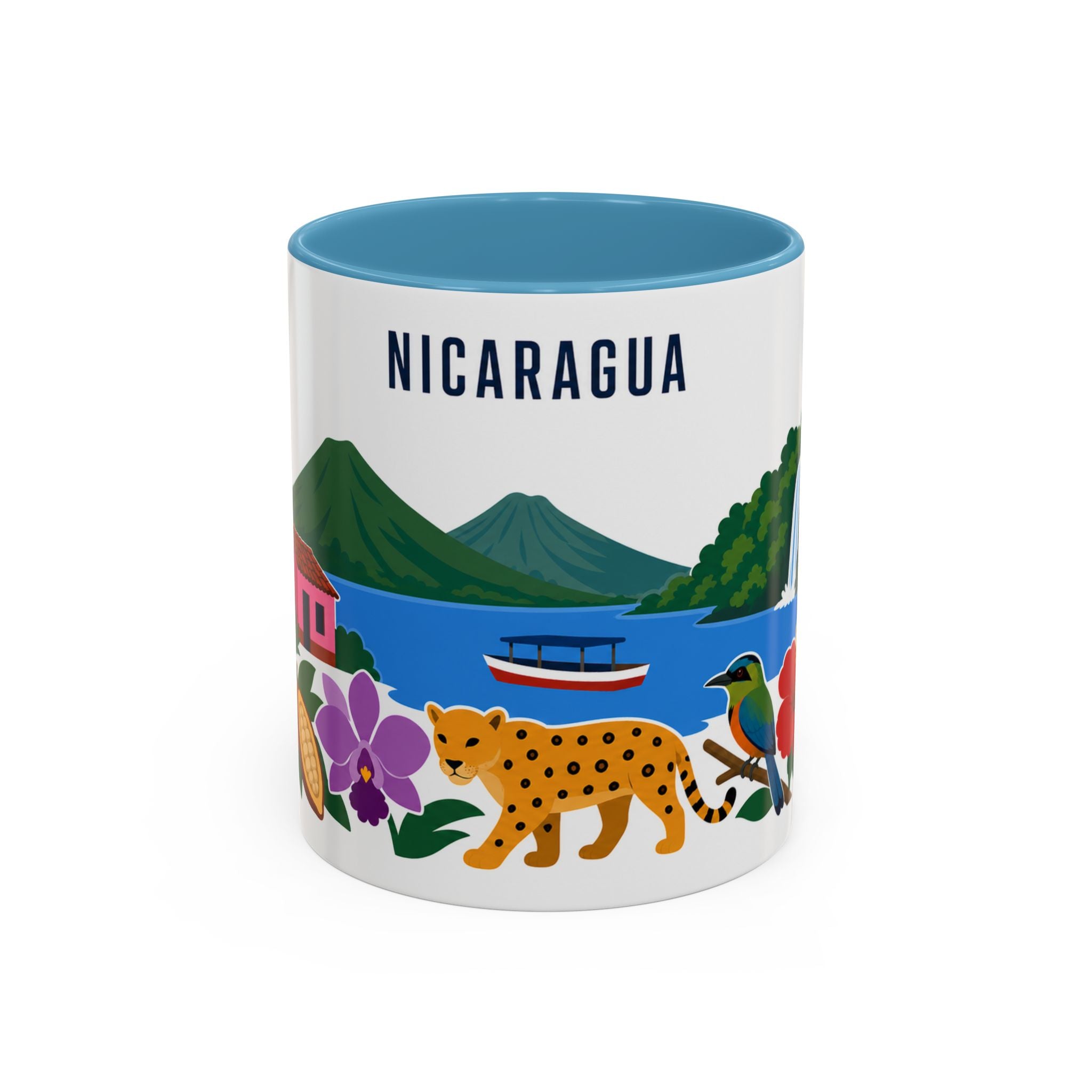 Nicaragua Coffee Mug | Travel Souvenir Accent Mug | Country Gift Ceramic Cup 11oz 15oz