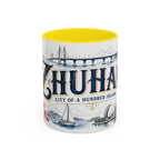Zhuhai Coffee Mug | China Travel Souvenir | Vintage Illustrated City Gift | 11 oz 15 oz Accent Mug