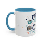 Officially Off The Clock Coffee Mug | Funny Retirement Gift | Accent Color Ceramic 11oz 15oz