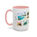 Cancun Coffee Mug | Postage Stamp Collage Mug | Travel Souvenir Accent Cup 11oz 15oz