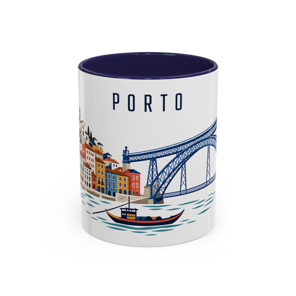 Porto Coffee Mug | Portugal Travel Souvenir | Porcelain Decal City Gift | 11oz 15oz Accent Mug