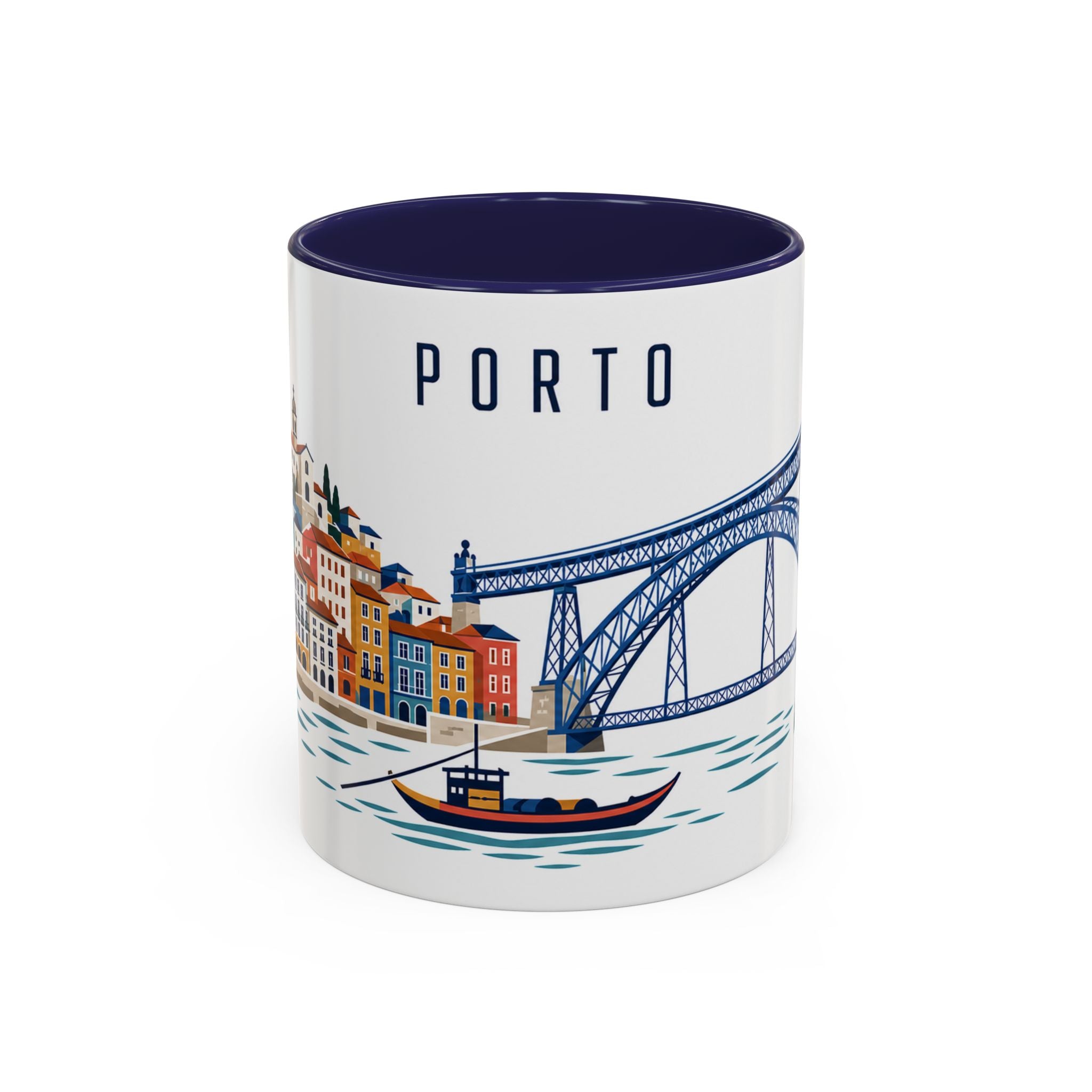 Porto Coffee Mug | Portugal Travel Souvenir | Porcelain Decal City Gift | 11oz 15oz Accent Mug