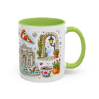 Rome Travel Mug | European City Souvenir Accent Coffee Mug | 11oz 15oz Ceramic Cup
