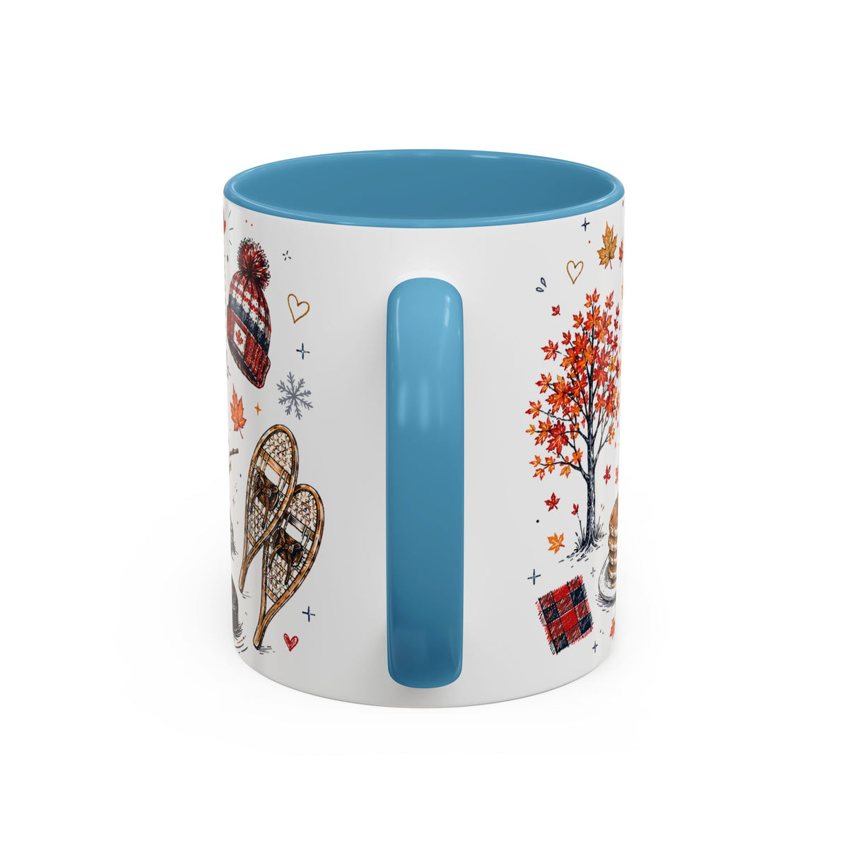 Maple Leaf Forever Coffee Mug | Canadian Pride Gift | Accent Color Ceramic 11oz 15oz