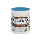 Haleakala National Park Coffee Mug | Hawaii Maui Sunrise Crater Gift | Accent Color Ceramic 11oz 15oz