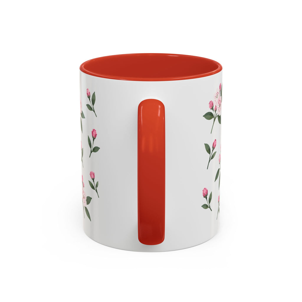 Connecticut Mountain Laurel Mug, State Flower Floral Coffee Cup, 11oz Botanical Gift