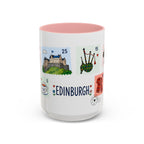 Edinburgh Coffee Mug | Postage Stamp Collage Mug | Travel Souvenir Accent Cup 11oz 15oz