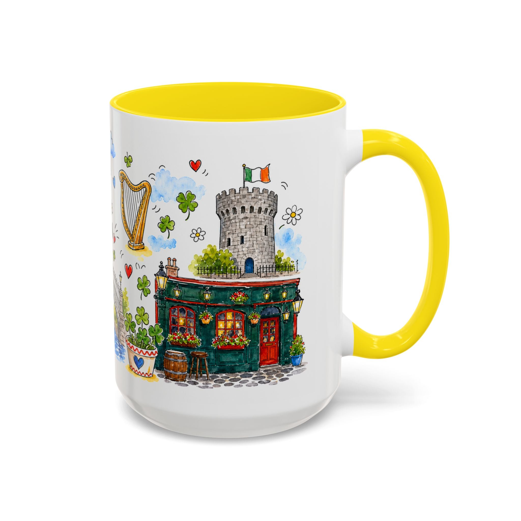 Dublin Travel Mug | European City Souvenir Accent Coffee Mug | 11oz 15oz Ceramic Cup