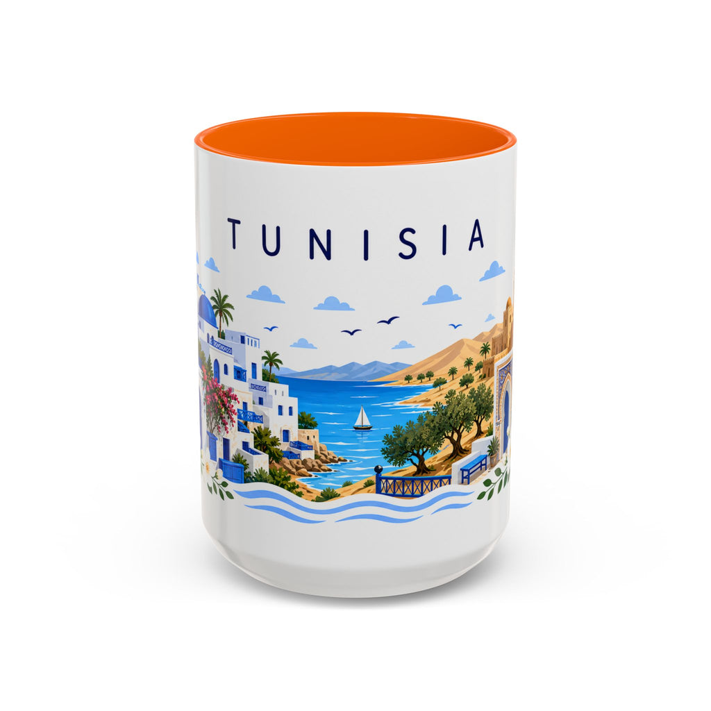 Tunisia Coffee Mug | Travel Souvenir Accent Mug | Place Gift Ceramic Cup 11oz 15oz
