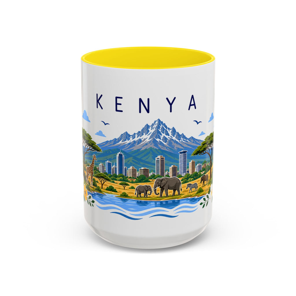 Kenya Coffee Mug | Travel Souvenir Accent Mug | Place Gift Ceramic Cup 11oz 15oz