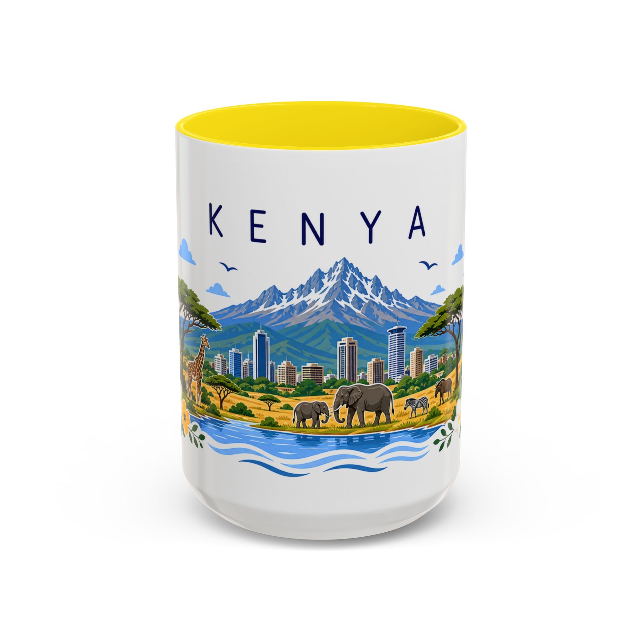 Kenya Coffee Mug | Travel Souvenir Accent Mug | Place Gift Ceramic Cup 11oz 15oz