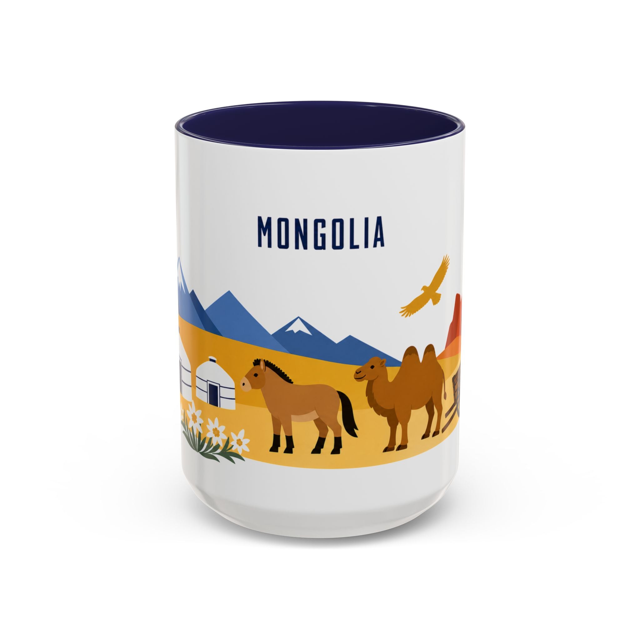Mongolia Coffee Mug | Travel Souvenir Accent Mug | Country Gift Ceramic Cup 11oz 15oz