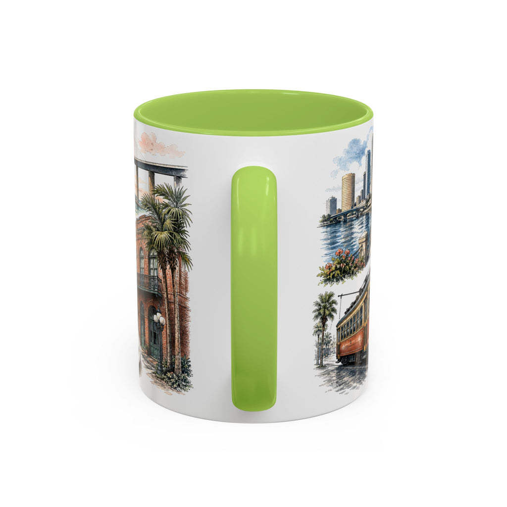 Tampa Coffee Mug | United States Travel Souvenir | Vintage Illustrated City Gift | 11 oz 15 oz Accent Mug