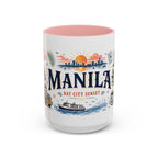 Manila Coffee Mug | Philippines Souvenir Travel Gift | Accent Color Ceramic 11oz 15oz