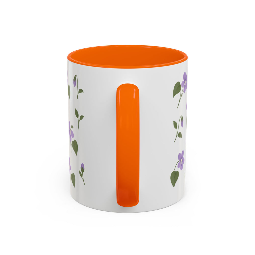 Illinois Violet Mug, State Flower Floral Coffee Cup, 11oz Botanical Gift